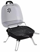 Garthen 5946 Kufríkový gril na drevené uhlie, biely