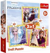34847 Detské puzzle - Anna and Elsa - 3v1