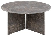 Konferenční kulatý stolek Vega 90 cm hnědý mramor
