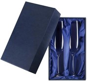 Darčeková krabička na 2 sektové poháre Výstielka: modrý satén