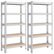 Sada 2 úložných políc 30x75x150 cm GLR030E02