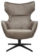 Kreslo VOGUE otočné o 360° zamatová farba taupe