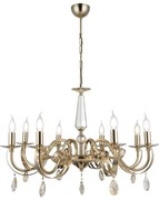 Luster na reťazi CASTRO 8xE14/40W/230V zlatý