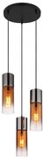 Globo 21000-3HG - Luster na lanku ANNIKA 3xE27/25W/230V čierna/medená