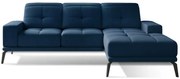 Rohová sedacia súprava Tempo, pravá, modrá (monolith 77)