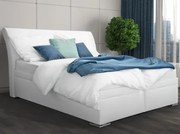 Posteľ Dezra 180x200 cm, biela ekokoža%