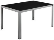 Livarno home Hliníkový záhradný stôl so sklenenou doskou Houston, sivý  (100371170)