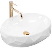 Rea Maya, keramické umývadlo na dosku 600x390x150 mm, biela lesklá, REA-U5660