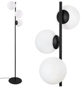 Stojacia lampa Florence, 3x biele sklenené tienidlo, B