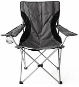 Divero 40804 Kempingová rybárska skladacia stolička - sivá
