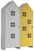 Žlto-biela detská šatníková skriňa 115x171,5 cm CASAMI BRUGES – Vipack