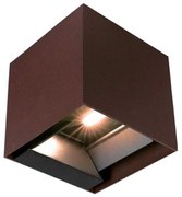 LED solárne nástenné svietidlo senzor LED/9W/3,7V 3000-5000K IP65 hnedá