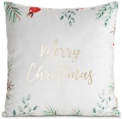 VIANOČNÁ DEKORAČNÁ OBLIEČKA NA VANKÚŠ MERRY1 45X45 CM VZOROVANÁ