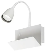 Rabalux 71090 nástenná lampa s odkladacím priestorom Tacito, biela