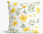 Goldea dekoračná obliečka na vankúš - kvety pupalky 45 x 45 cm