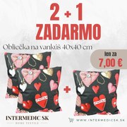 INTERMEDIC SK Obliečka na vankúš Valentine White 40x40 cm – 2+1 ZADARMO