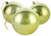 DECOLED Plastová koule, prům. 10 cm, zelená, 6 x lesklá