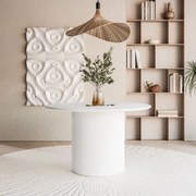 OKRÚHLY JEDÁLENSKÝ STÔL DEBORA BIELY 120 cm