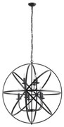 Searchlight 2478-8BK - Závesný luster ORBIT na reťazi 8xE14/60W/230V čierny