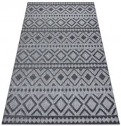 Koberec SOLE D3852 Boho, romby - ploské tkanie sivý