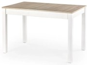 Rozkladací stôl Maurycy 118/158x75cm doska/ABS/MDF– Dub Sonoma/Biely