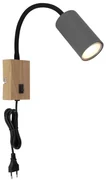 Globo 57911WG - Flexibilná nástenná lampa ROBBY 1xGU10/25W/230V šedá/hnedá GL6885