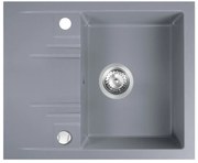 Novaservis Drezy - Granitový drez, 1-komorový 580x480 mm, sivá, DRGM/48/58GA