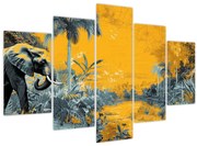 Obraz - Slon v prírode (150x105 cm)