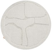 Svetlosivý vlnený okrúhly koberec ø 133 cm Morphic Organica – Agnella