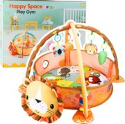 LEAN Toys Lehátko Mat Detský bazén Závesné lopty 20 ks 3v1 Lion