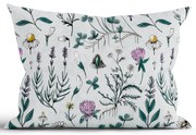 Bavlnená obliečka na vankúš Renforcé 50 × 70 cm - Herbár mentolový