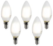 Sada 5 inteligentných LED žiaroviek E14 C35 matných 4,2W 470 lm 2700-6500K
