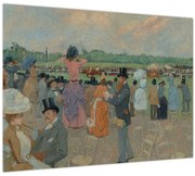 Sklenený obraz - Jean-Louis Forain, The Races at Longchamp, reprodukcia (70x50 cm)
