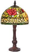 Stolná lampa na nočný stolík Tiffany ROSA 240 sklíčok 32*Ø20