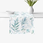 Goldea behúň na stôl 100% bavlnené plátno deluxe - akvarelové lístky 20x120 cm