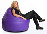 INTERMEDIC SK - Sedací vak Viper 95x110 cm | multifunkčný komfortný vak na sedenie aj ležanie Farba: E07 - Fialová (ekokoža)