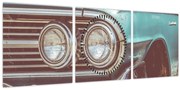 Obraz - Auto, vintage (s hodinami) (90x30 cm)