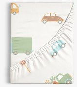 Goldea detská bavlnená napínacia plachta - svet autíčok 80 x 160 cm