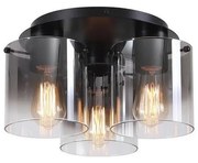 Searchlight 88911-3BK - Stropné svietidlo SWEDEN 3xE27/60W/230V priemer 39 cm čierna/dymová
