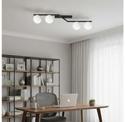 Stropné svietidlo NATON 4xE14/10W/230V čierna/biela