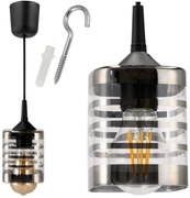 BERGE Závesné svietidlo 1xE27 s pruhmi