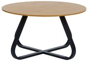 Okrúhly konferenčný stolík s doskou v dubovom dekore v prírodnej farbe ø 80 cm Cesura – Unique Furniture
