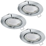 Moderné svietidlo EGLO PENETO chrome set 3ks 94407