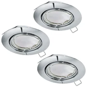 Moderné svietidlo EGLO PENETO chrome set 3ks 94407