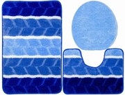 Sada kúpeľňových koberčekov FANO modrá, pruhy