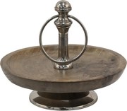 Dreveno-kovový servírovací 1-poschodový etažér Woodd - Ø21*17 cm