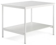 Pracovný stôl, 1200x900x900 mm, biela, biela