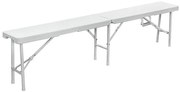 Skladacia kempingová lavica biela