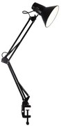 Stolová lampa s klipom WORKER 1xE27/10W/230V čierna