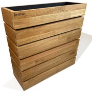 Dekorstudio Drevený dubový kvetináč do interiéru aj exteriéru 60x60x20cm